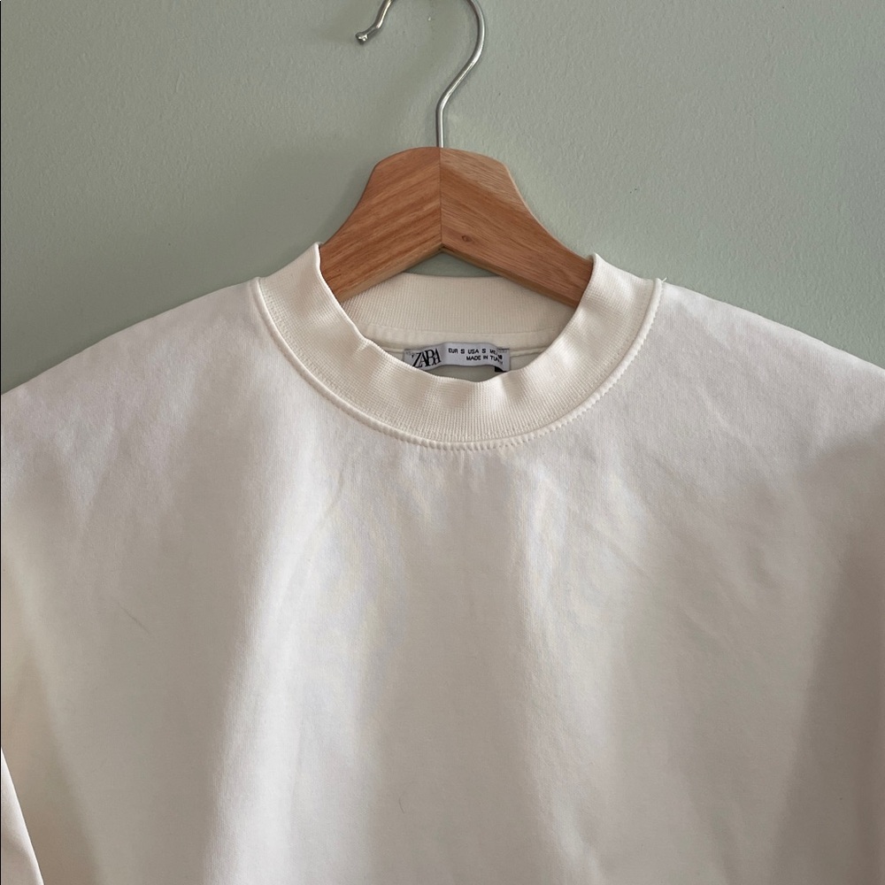 Zara Cream Casual Heavyweight Shirt